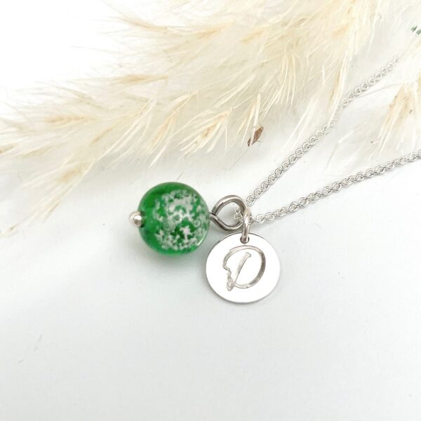 Green marble bead